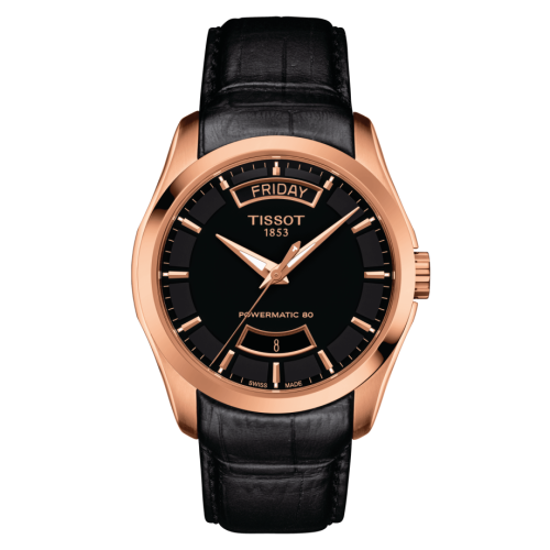 Tissot Couturier Powermatic 80 39 Rose Gold PVD / Black / Strap